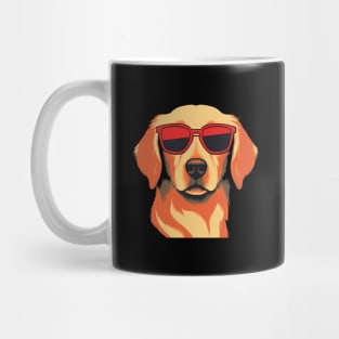 Golden retirever Dog, Dog wearing Shades Mug